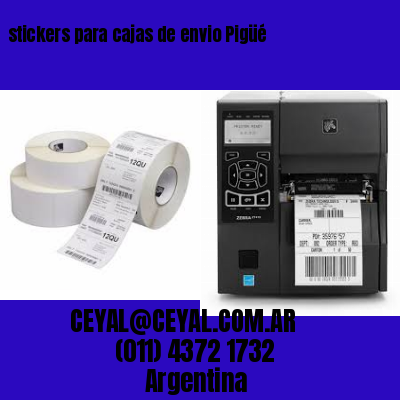 stickers para cajas de envio Pigüé