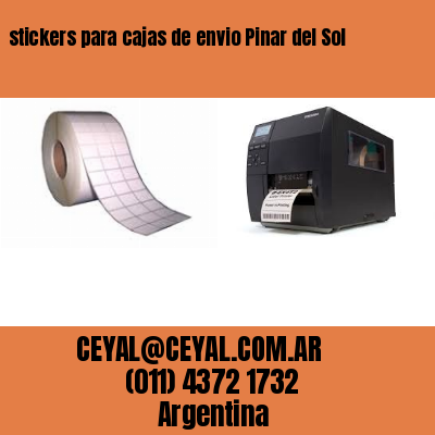 stickers para cajas de envio Pinar del Sol