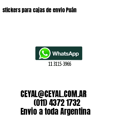 stickers para cajas de envio Puán