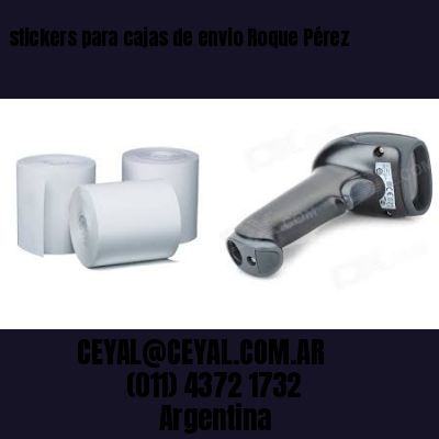 stickers para cajas de envio Roque Pérez