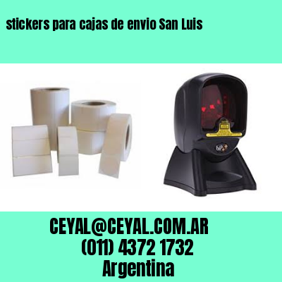 stickers para cajas de envio San Luis