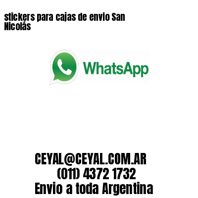 stickers para cajas de envio San Nicolás