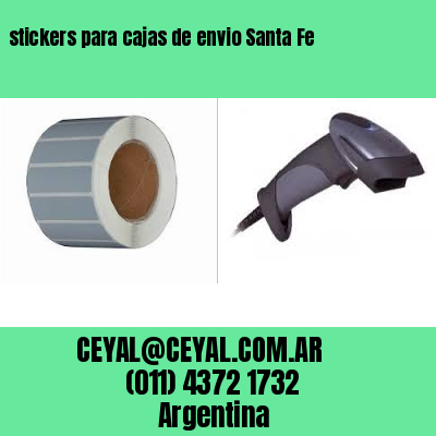 stickers para cajas de envio Santa Fe