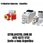 0 etiquetas impresas – Argentina