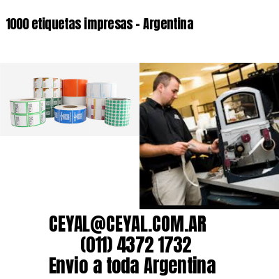 1000 etiquetas impresas – Argentina
