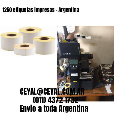 1250 etiquetas impresas – Argentina