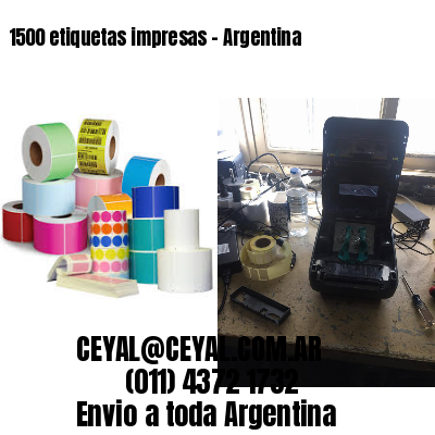 1500 etiquetas impresas - Argentina