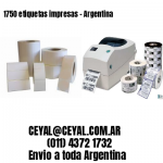 1750 etiquetas impresas – Argentina