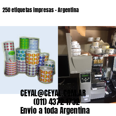 250 etiquetas impresas – Argentina
