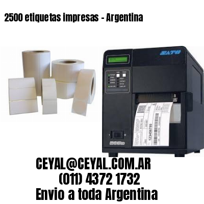2500 etiquetas impresas - Argentina
