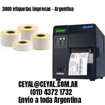 3000 etiquetas impresas - Argentina