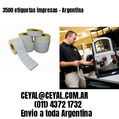 3500 etiquetas impresas - Argentina