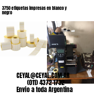 3750 etiquetas impresas en blanco y negro