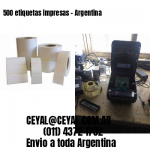 500 etiquetas impresas – Argentina
