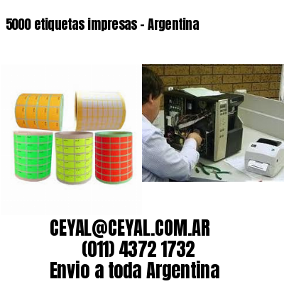 5000 etiquetas impresas - Argentina
