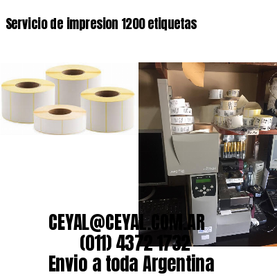 Servicio de impresion 1200 etiquetas