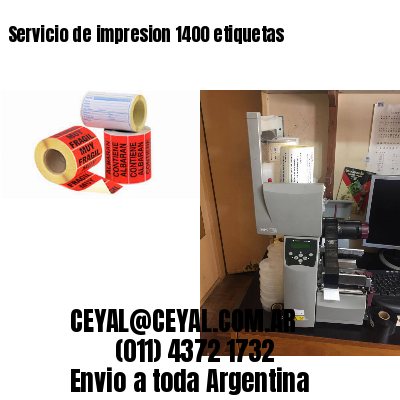 Servicio de impresion 1400 etiquetas