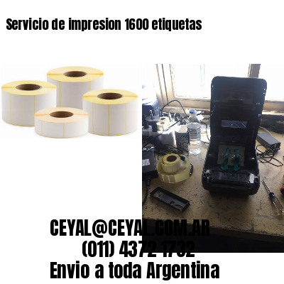 Servicio de impresion 1600 etiquetas
