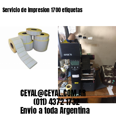 Servicio de impresion 1700 etiquetas