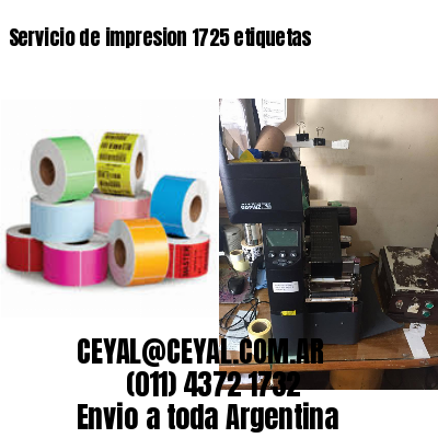 Servicio de impresion 1725 etiquetas
