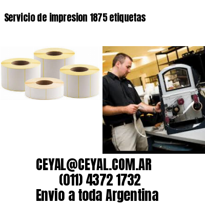 Servicio de impresion 1875 etiquetas