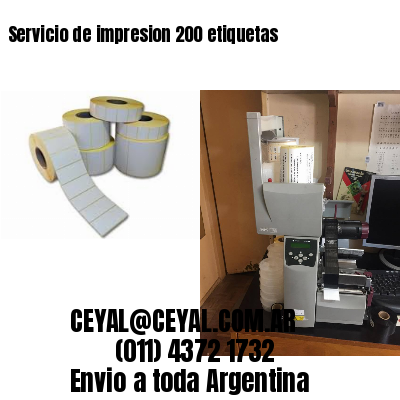 Servicio de impresion 200 etiquetas