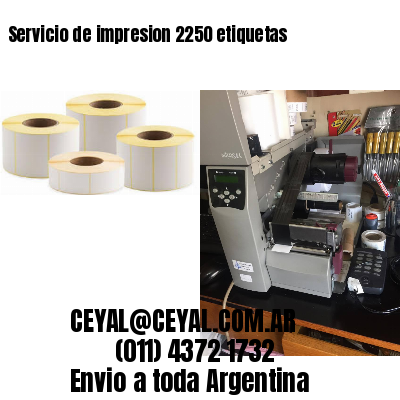 Servicio de impresion 2250 etiquetas