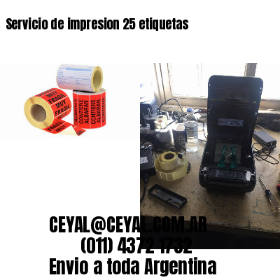 Servicio de impresion 25 etiquetas