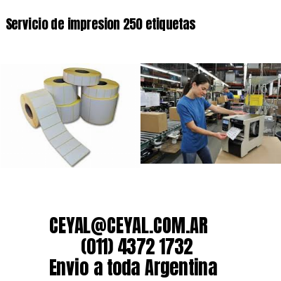 Servicio de impresion 250 etiquetas