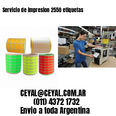 Servicio de impresion 2550 etiquetas