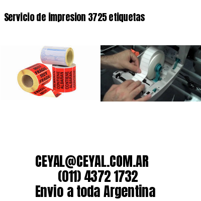 Servicio de impresion 3725 etiquetas