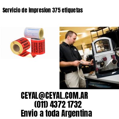 Servicio de impresion 375 etiquetas