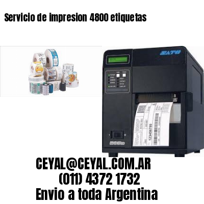 Servicio de impresion 4800 etiquetas