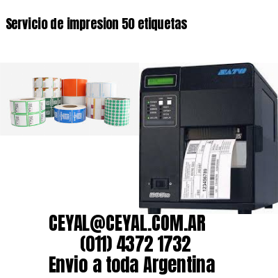 Servicio de impresion 50 etiquetas