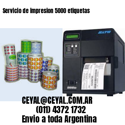 Servicio de impresion 5000 etiquetas