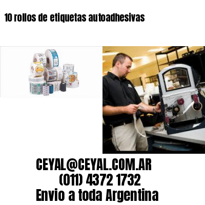 10 rollos de etiquetas autoadhesivas