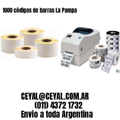1000 códigos de barras La Pampa