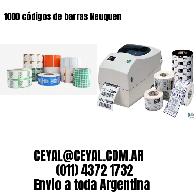 1000 códigos de barras Neuquen