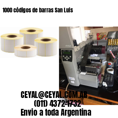 1000 códigos de barras San Luis