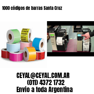 1000 códigos de barras Santa Cruz