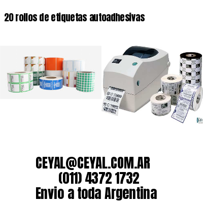 20 rollos de etiquetas autoadhesivas