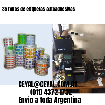 35 rollos de etiquetas autoadhesivas