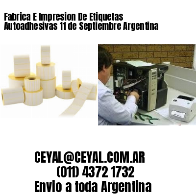 Fabrica E Impresion De Etiquetas Autoadhesivas 11 de Septiembre Argentina
