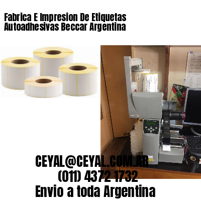 Fabrica E Impresion De Etiquetas Autoadhesivas Beccar Argentina