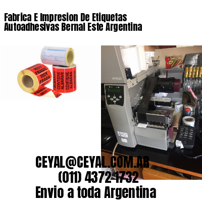 Fabrica E Impresion De Etiquetas Autoadhesivas Bernal Este Argentina