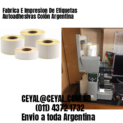 Fabrica E Impresion De Etiquetas Autoadhesivas Colón Argentina