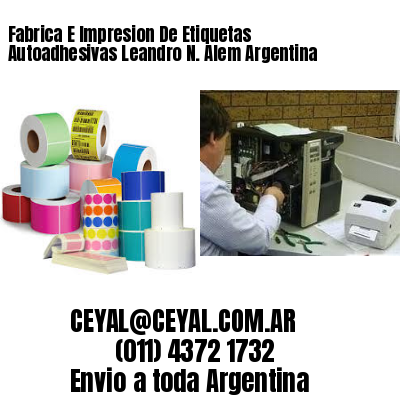 Fabrica E Impresion De Etiquetas Autoadhesivas Leandro N. Alem Argentina
