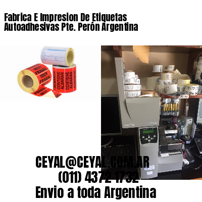 Fabrica E Impresion De Etiquetas Autoadhesivas Pte. Perón Argentina