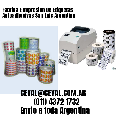Fabrica E Impresion De Etiquetas Autoadhesivas San Luis Argentina