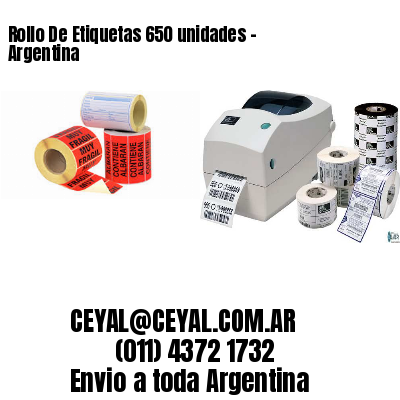 Rollo De Etiquetas 650 unidades – Argentina
